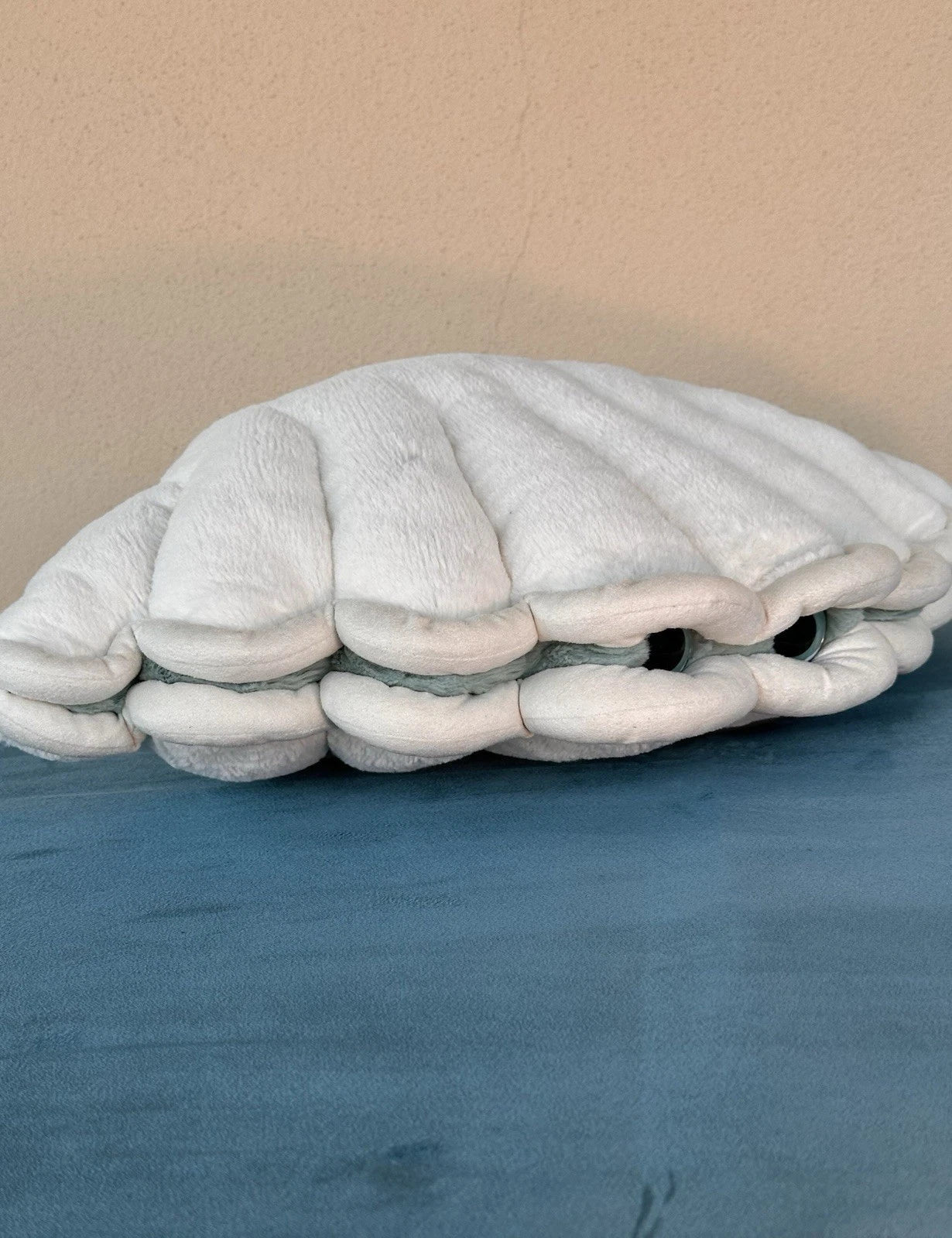 Peluche Jellycat Large Chloe Clam Ritirato Ultra Raro Big Aqua Eyes Giocattolo Morbido cm.47