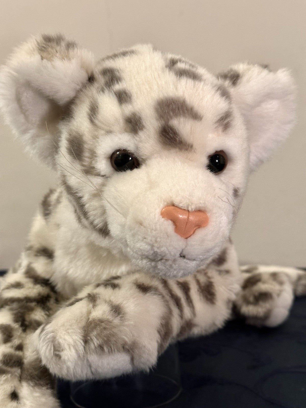 Peluche WWF Anna Club grande leopardo delle nevi raro ritirato HTF giocattolo morbido da collezione-