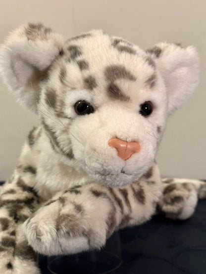 Peluche WWF Anna Club grande leopardo delle nevi raro ritirato HTF giocattolo morbido da collezione-