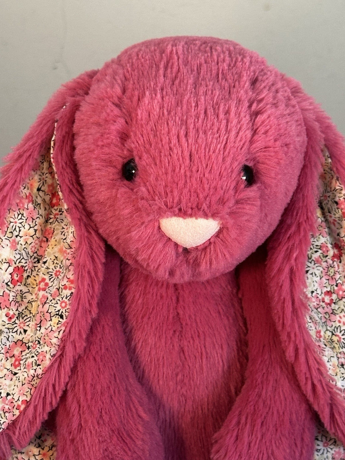 Peluche Jellycat Medium Bashful Rose Blossom coniglietto rosa raro ritirato 12"-