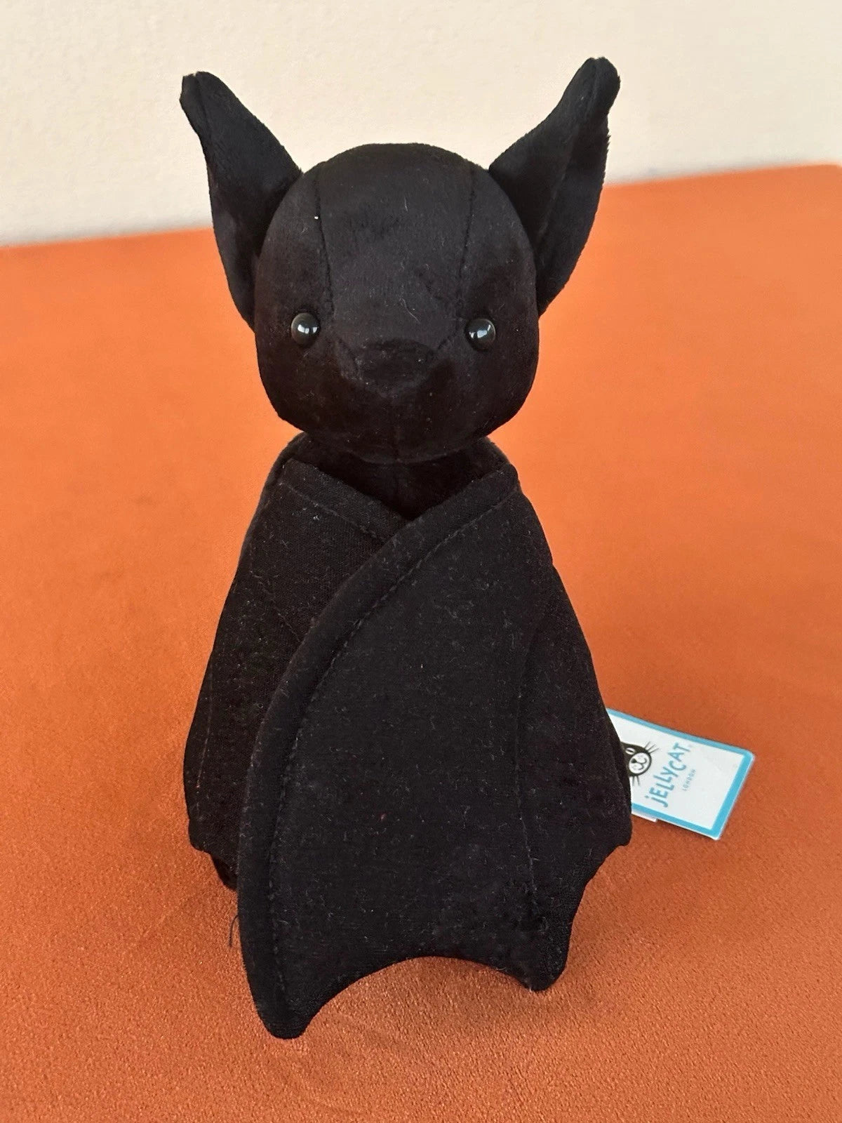 NEW Jellycat Wrapabat Black BNWT Velvety Dark Bat Retired Halloween Rare Plush