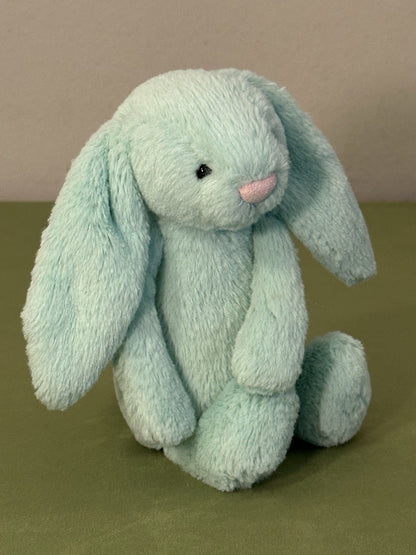 Peluche morbido coniglietto Jellycat piccolo timido come nuovo coniglio verde chiaro ritirato raro-