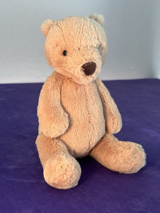 Peluche Jellycat piccolo orsacchiotto nuovo senza etichette ritirato raro orsacchiotto giocattolo morbido beige 8"-