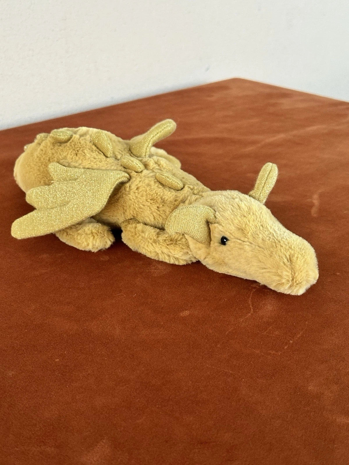 NUOVO Jellycat Little Golden Dragon nuovo con etichette piccolo drago ritirato originale HTF cm.26