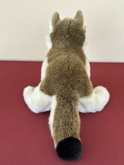 Lupo zingaro nuovo senza etichette animale selvatico bosco raro peluche giocattolo morbido ritirato made in France-