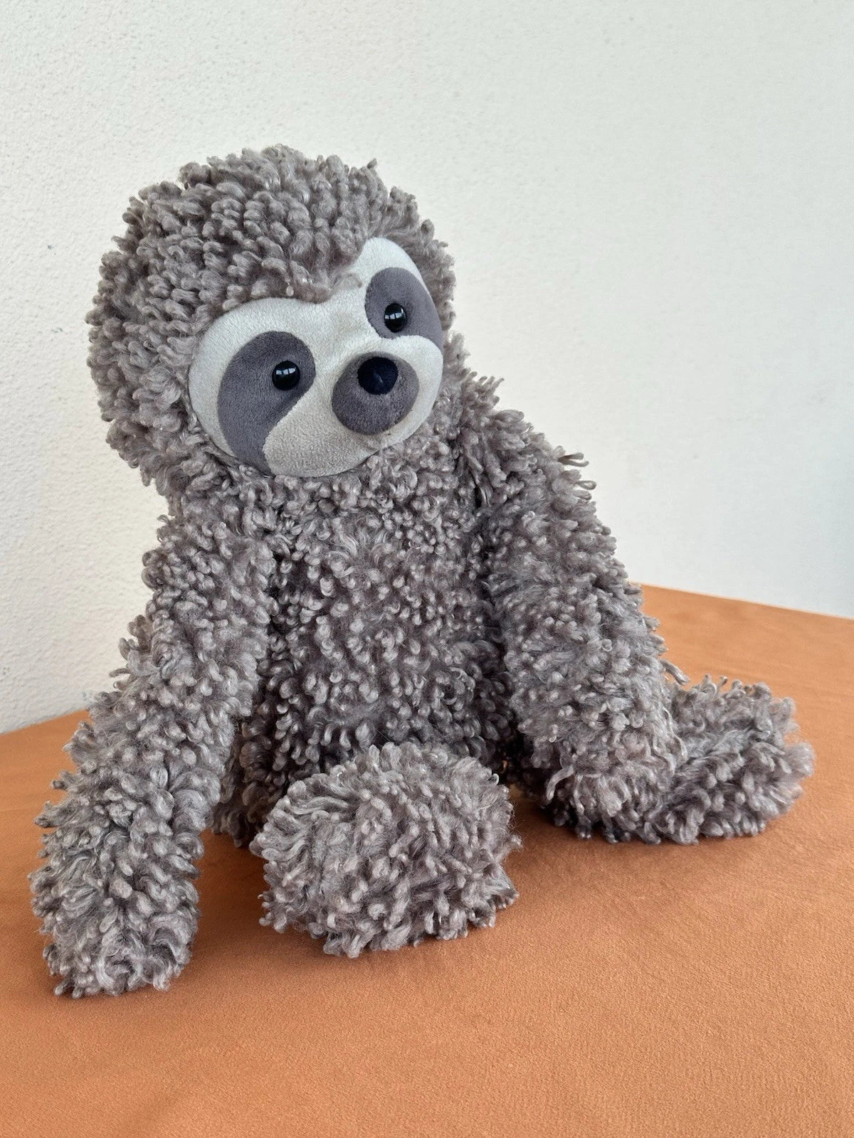 Rarissimo peluche Jellycat Cicerone bradipo riccio marrone beige in pensione cm.40