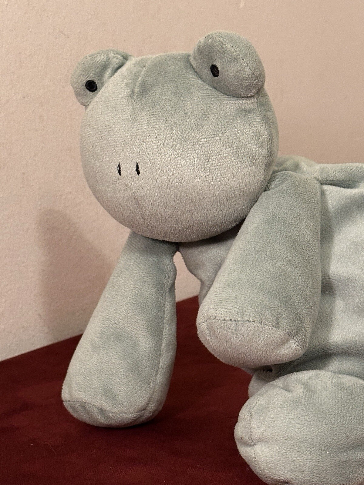 Peluche Jellycat Dozydou Frog raro peluche rane velluto verde in pensione HTF-