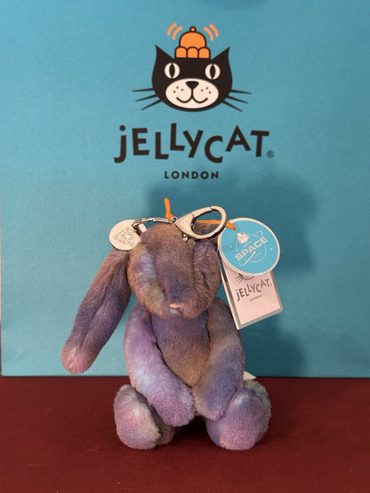 NUOVO Jellycat Zodihop Bunny Bag Charm Nuovo con etichette Esclusivo Portachiavi Collezione Spazio-