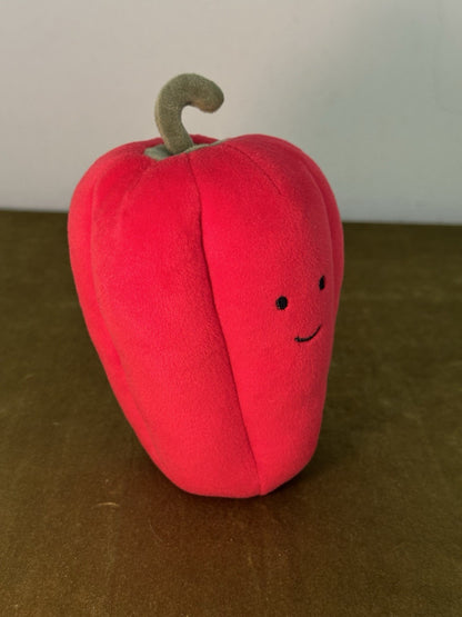 Peluche Jellycat Vivacious Red Pepper nuovo senza etichette pepe campana verdura morbido vegetale-