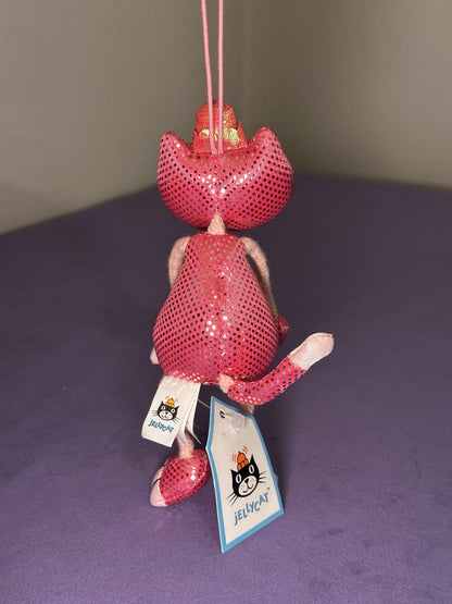 Mascotte giocattolo Jellycat Dingly Dangly Pink Jellycat nuova con etichette scintillante ritirata rara-