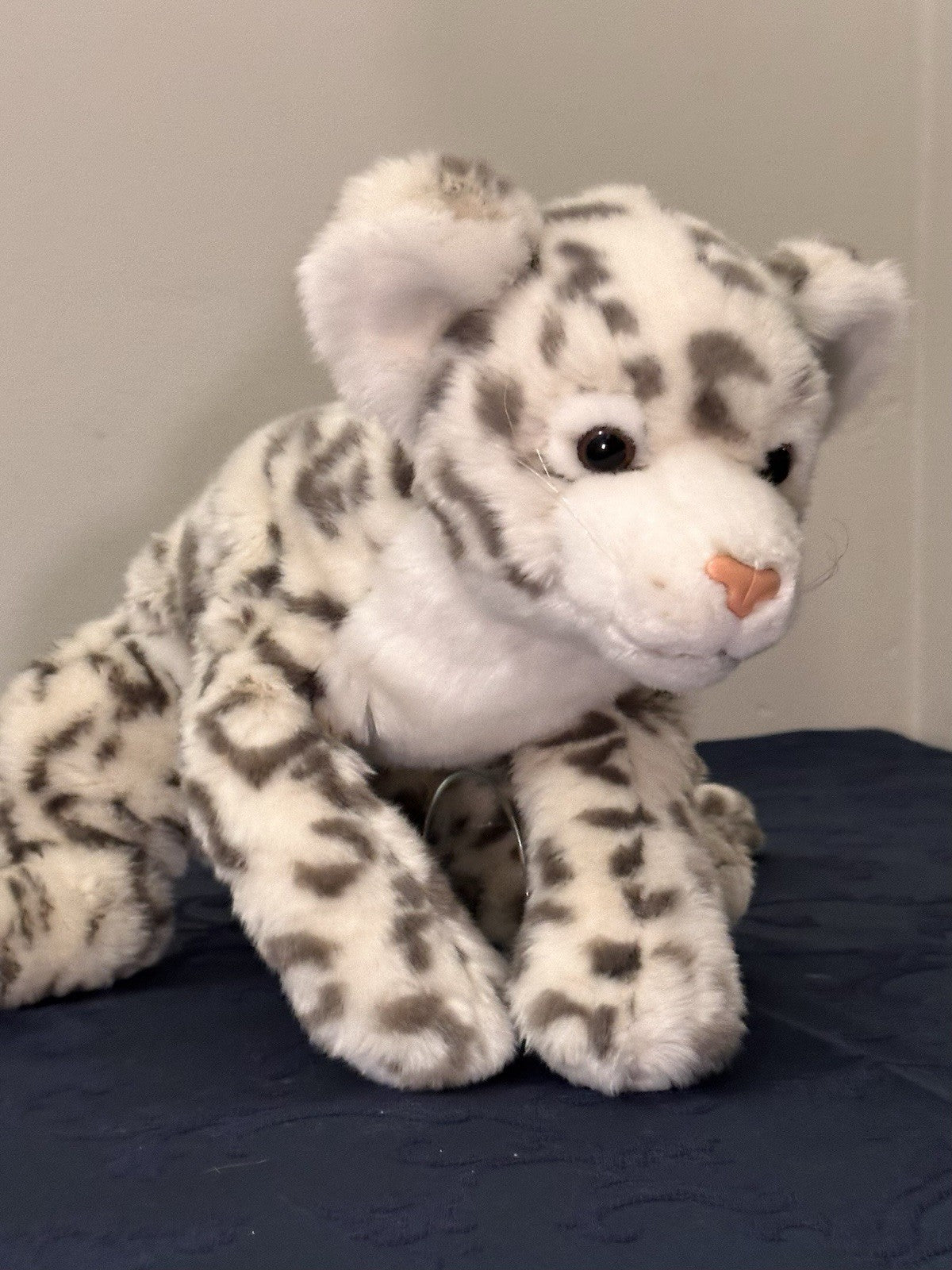 Peluche WWF Anna Club grande leopardo delle nevi raro ritirato HTF giocattolo morbido da collezione-