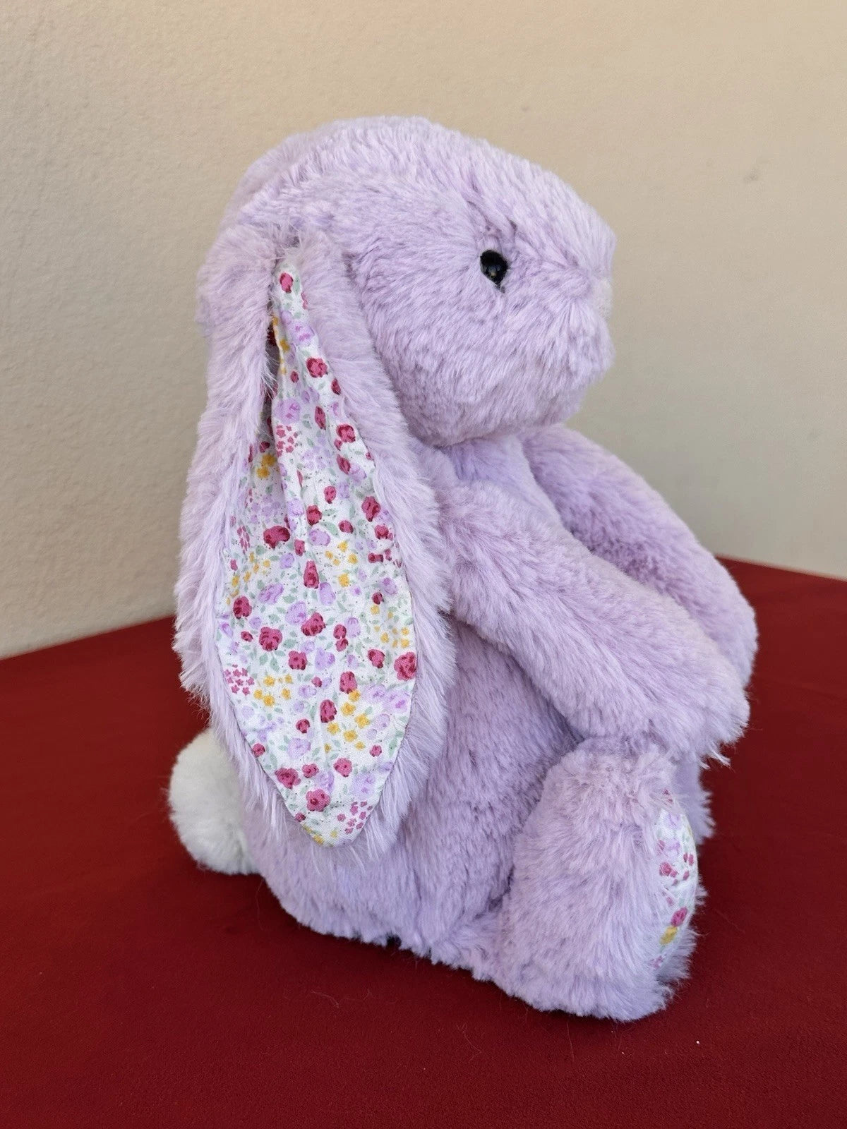 Jellycat Medium Bashful Jasmine Blossom Bunny Retired Rare Lilac with Flower Rabbit