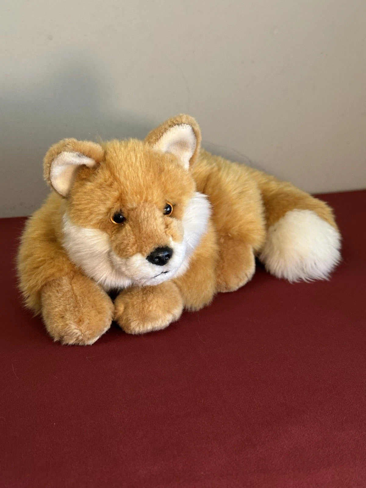 Rarissimo peluche WWF Oko volpe rossa sdraiata 26 cm 10” volpe arancione ritirato