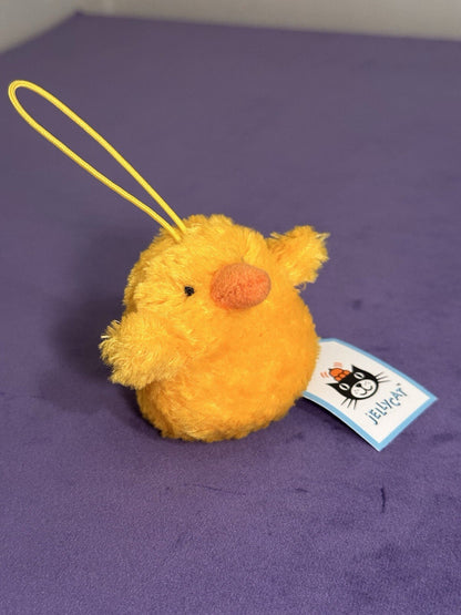 NUOVO pacchetto di 3 pulcini Jellycat Chickadee nuovi con etichette bianco, crema, giallo uccellini rari-