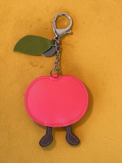 Jellycat Amuseables Cherry Bag Charm BNWOT Leather Keyring Retired Keychain