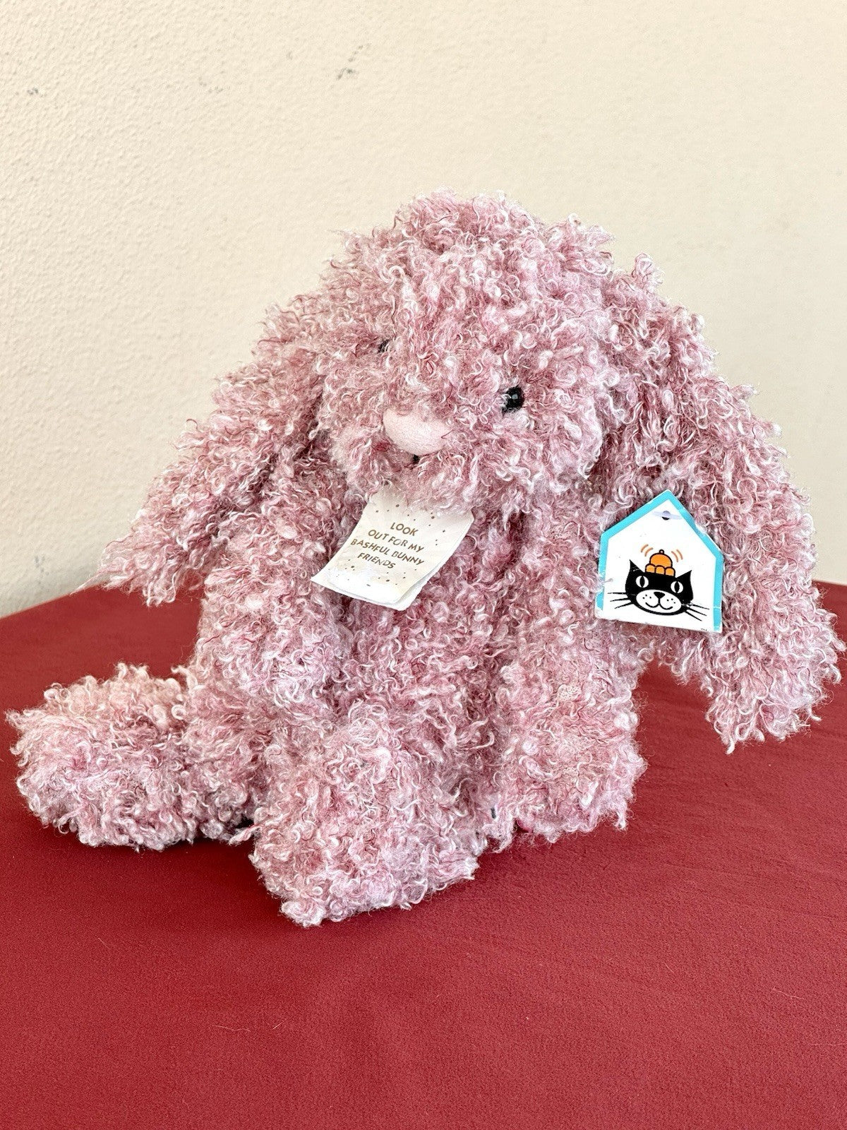 Jellycat Edizione Speciale Bashful Imogen Bunny Nuovo con etichette Coniglio Rosa Polvere Riccia HTF-