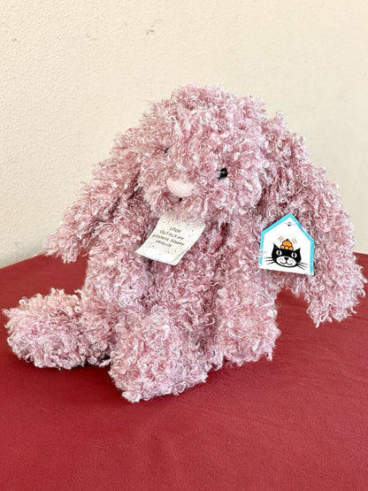 Jellycat Edizione Speciale Bashful Imogen Bunny Nuovo con etichette Coniglio Rosa Polvere Riccia HTF-