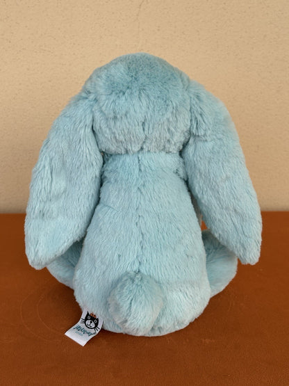 Jellycat Medium Bashful Aqua Bunny BNWOT Retired Rare Soft Toy Rabbit Plush