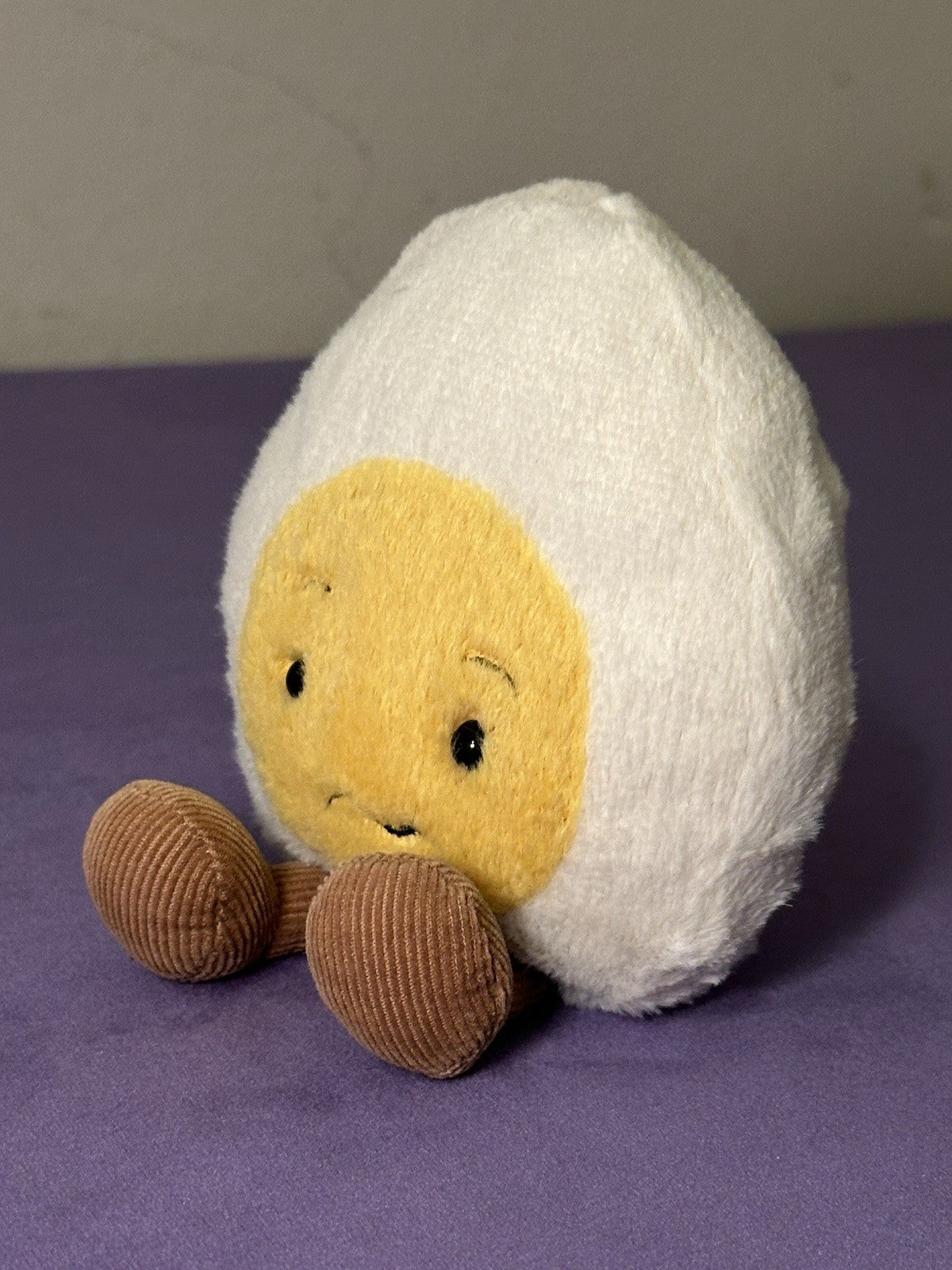 Uovo sodo confuso Jellycat divertente nuovo senza etichette ritirato raro cibo uova peluche BE6CON-