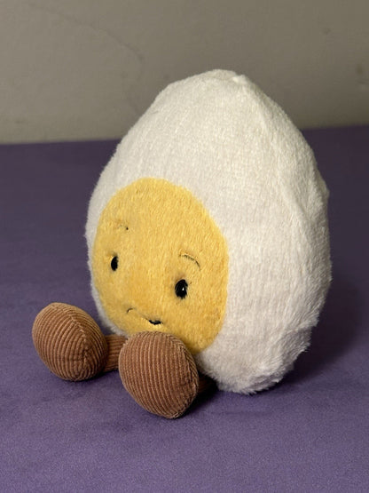 Uovo sodo confuso Jellycat divertente nuovo senza etichette ritirato raro cibo uova peluche BE6CON-