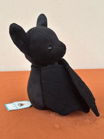 NEW Jellycat Wrapabat Black BNWT Velvety Dark Bat Retired Halloween Rare Plush
