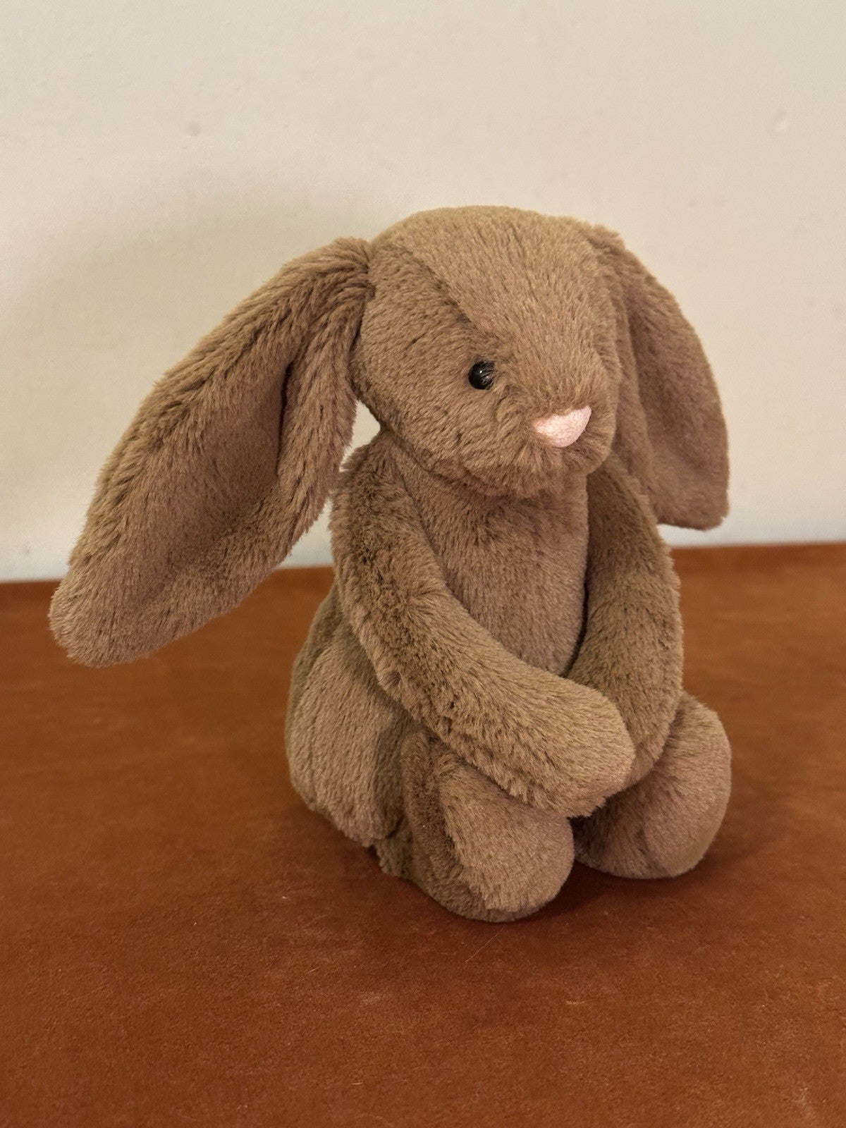 Jellycat piccolo coniglietto noce moscata nuovo senza etichette marrone caldo cioccolato noci coniglio raro ritirato-