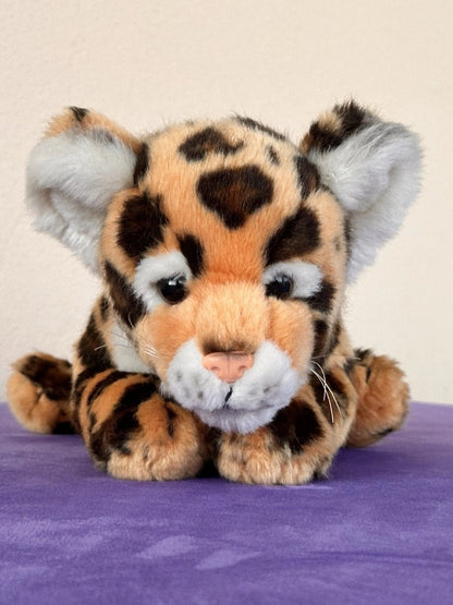 WWF Anna Club Plush Lying Down Leopard Rare Retired HTF Soft Toy Collectible
