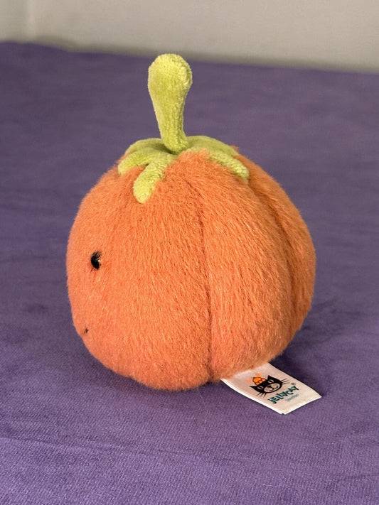 Zucca soffice Jellycat nuova senza etichette piccola rara zucca in pensione HTF Halloween giocattolo morbido-