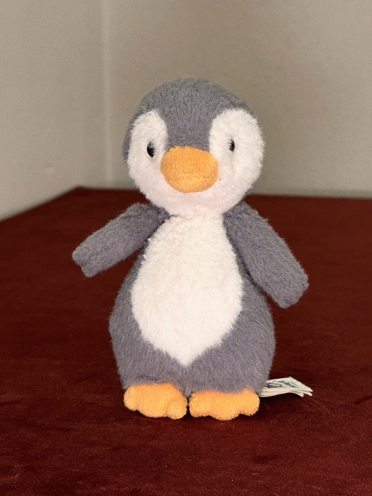 Peluche natalizio Jellycat Fluffy Penguin Tiny HTF ritirato raro giocattolo morbido invernale-