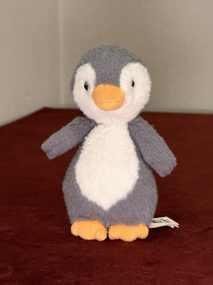 Peluche natalizio Jellycat Fluffy Penguin Tiny HTF ritirato raro giocattolo morbido invernale-