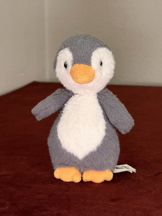 Peluche natalizio Jellycat Fluffy Penguin Tiny HTF ritirato raro giocattolo morbido invernale-