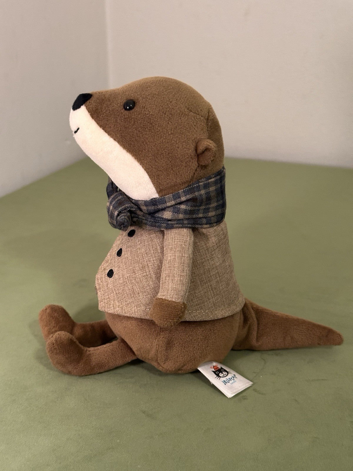 Peluche Jellycat Riverside Rambler Otter giocattolo morbido vestito ritirato raro da collezione-