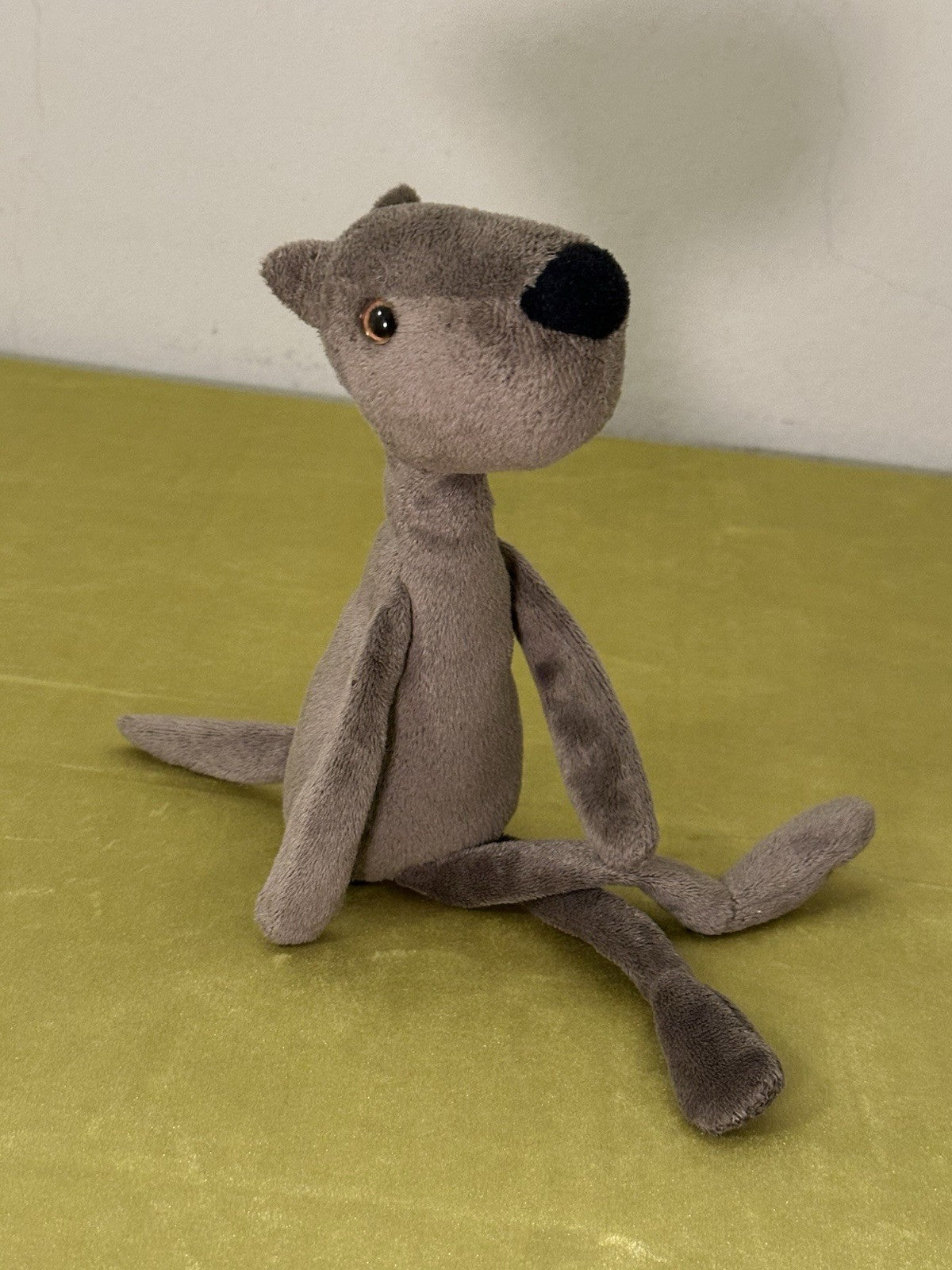 Peluche Jellycat Rumplekin Mutt marrone grigio cane raro cucciolo in pensione cm.30-