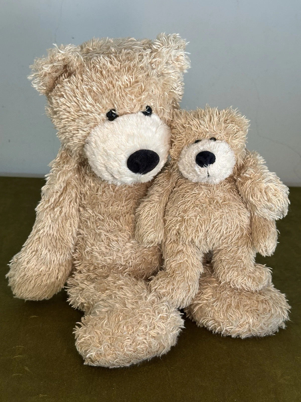 Jellycat Bunglie Honey Bears Pair Beige Teddy Bear Retired Rare Medium & Tot