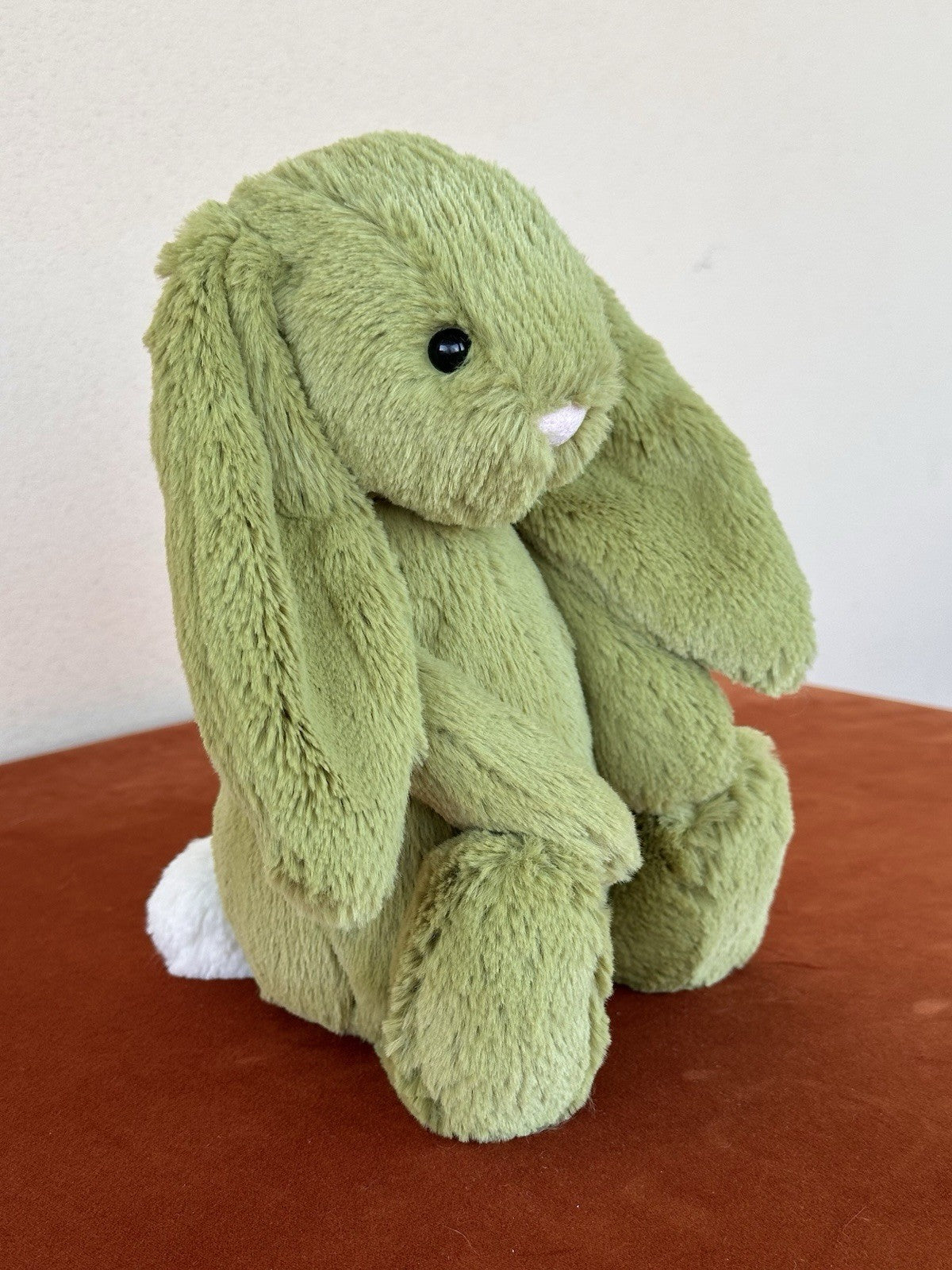 Peluche Jellycat Medium Bashful Moss Bunny nuovo senza etichette verde raro coniglio giocattolo morbido-