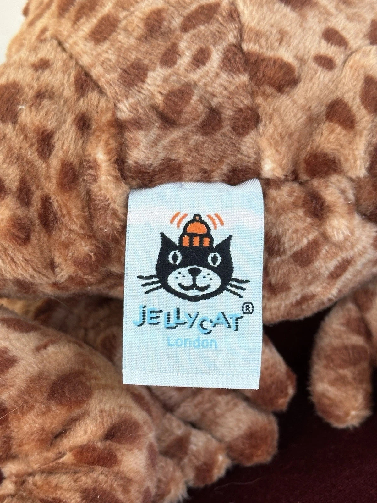 Peluche Jellycat Toby Toad nuovo senza etichette marrone medio morbido giocattolo berretto 12" ritirato raro