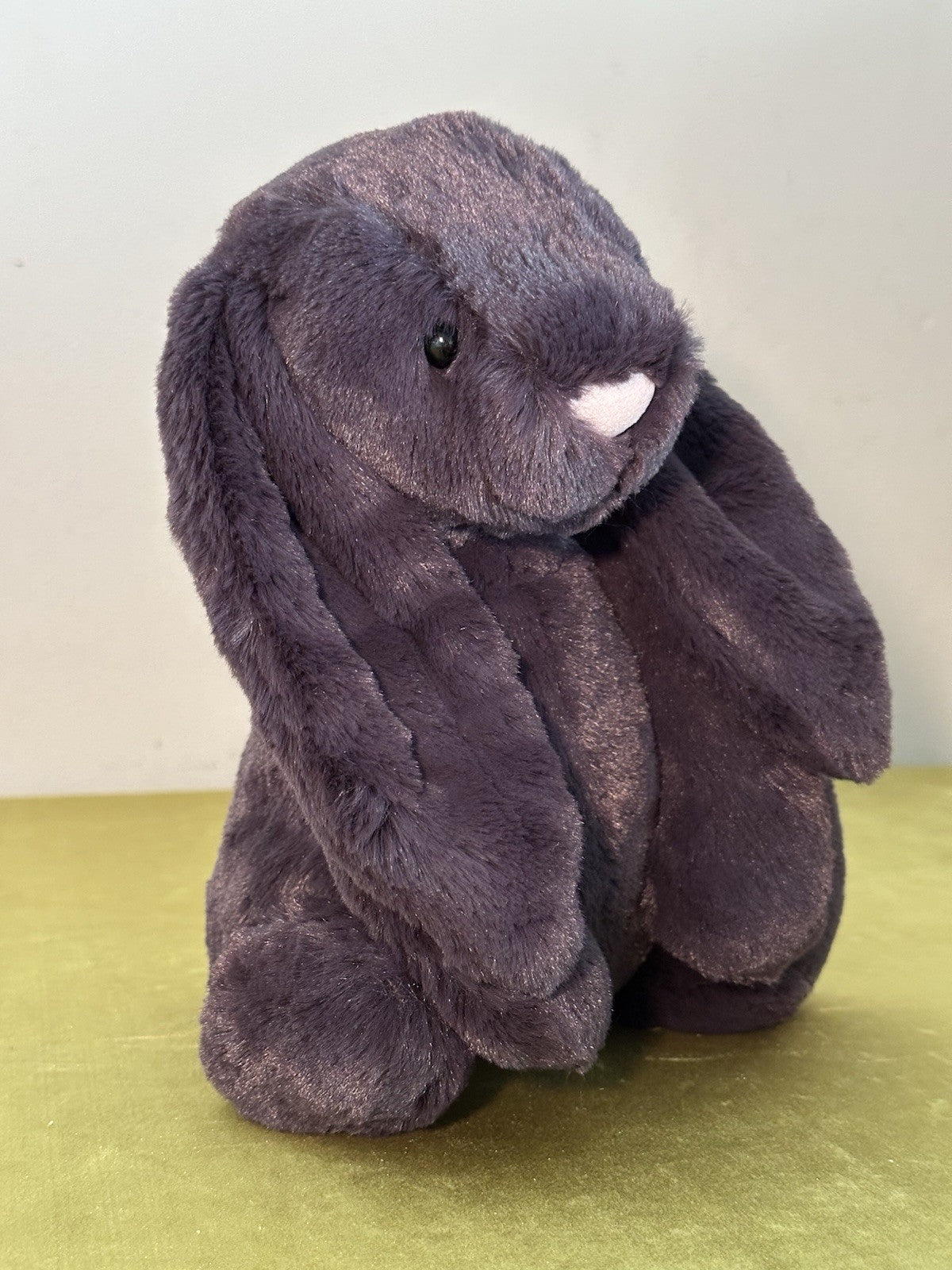 NUOVO Jellycat Medium Bashful Inky Bunny nuovo con etichette grigio scuro coniglio ritirato raro peluche-