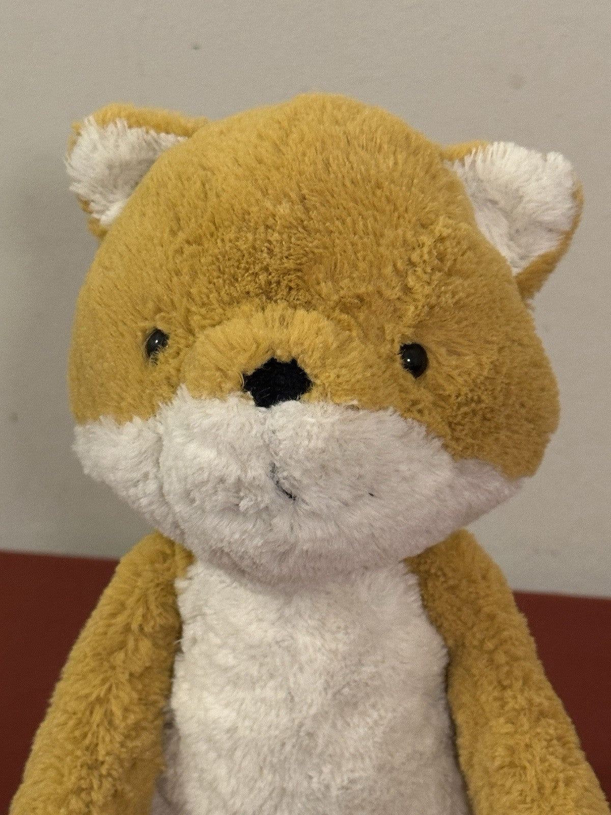 Jellycat Tuffet Fox nuovo senza etichette Woodland Orange and Cream Fox raro giocattolo morbido ritirato-