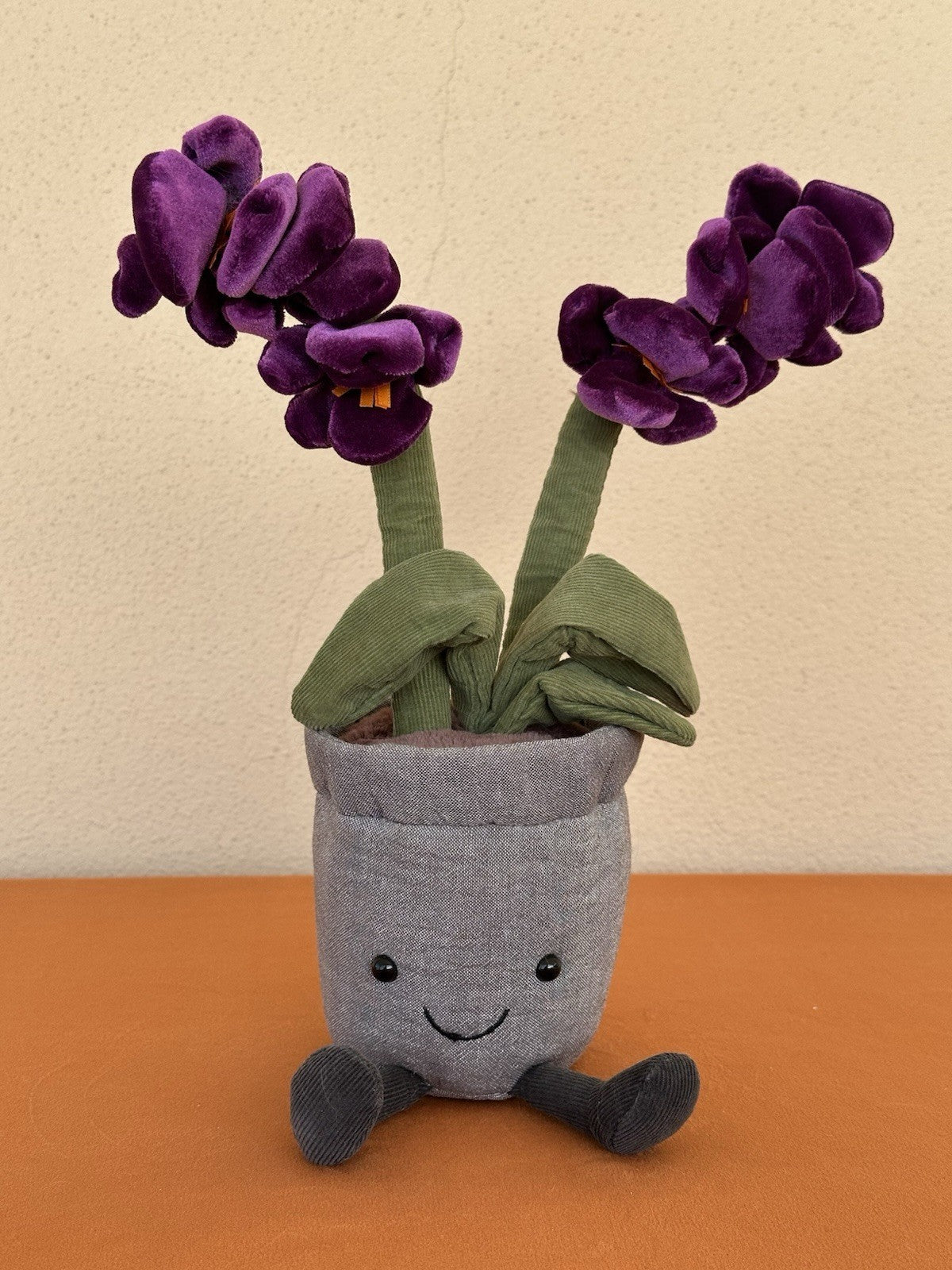 Jellycat Amuseable Orchid BNWOT Plant in Pot of Purple Flowers Soft Toy Retired
