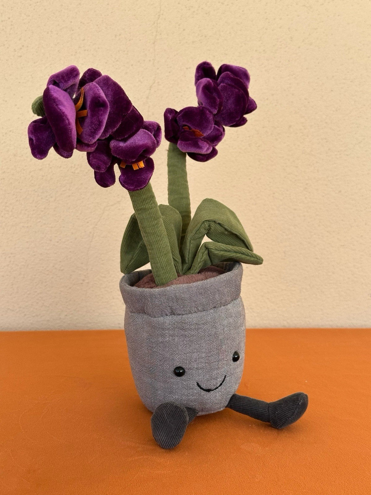 Jellycat Amuseable Orchid BNWOT Plant in Pot of Purple Flowers Soft Toy Retired