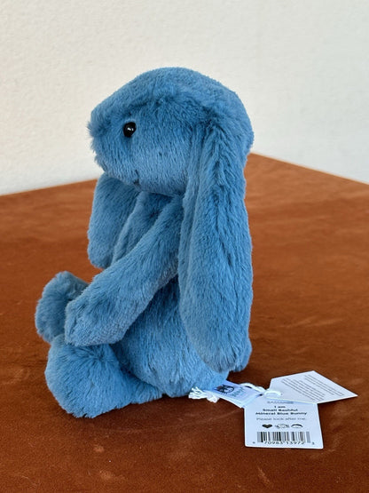 NUOVO Jellycat Small Bashful Mineral Bunny nuovo con etichette blu ritirato raro coniglio peluche cm20-