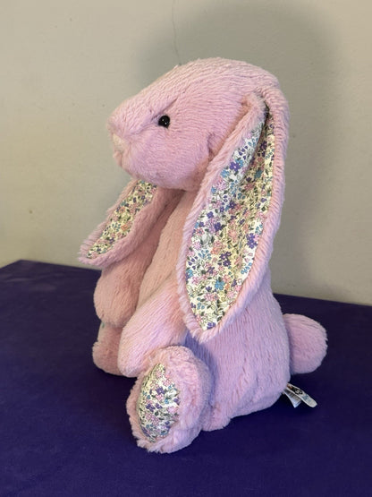 Jellycat Coniglietto Grande Timido Fiori di Tulipano Coniglio Rosa in Pensione con Fiori cm.36-