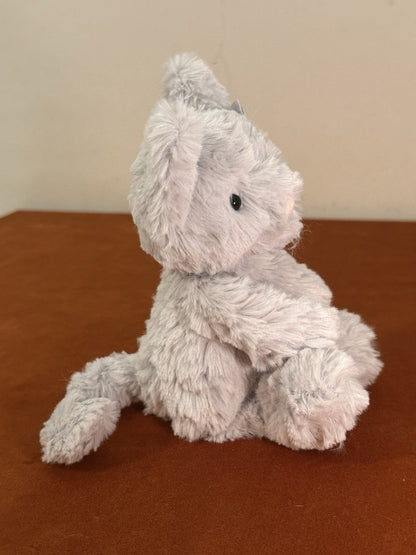NUOVO Jellycat Squiggles Kitten nuovo con etichette grigio gatto gattino giocattolo morbido raro peluche ritirato-
