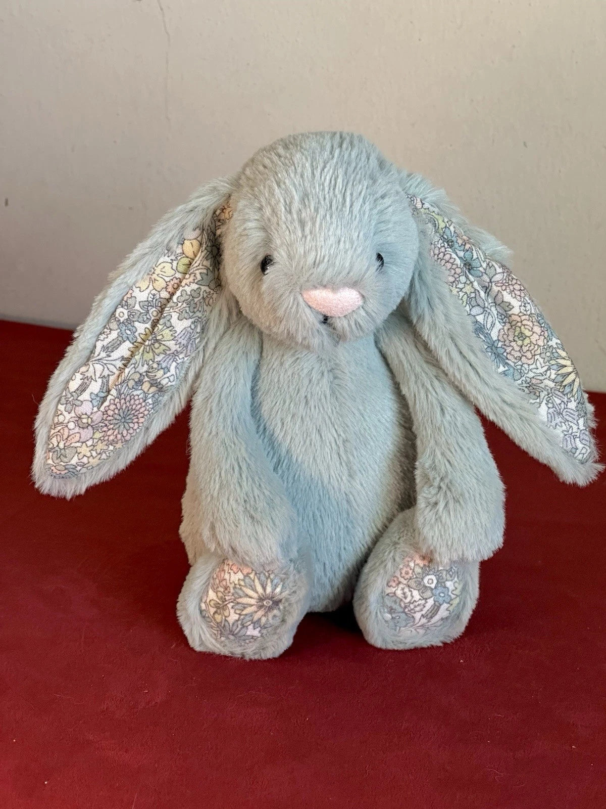 Jellycat Small Bashful Sage Blossom Bunny Light Green with Flower 8in Retired Rabbit