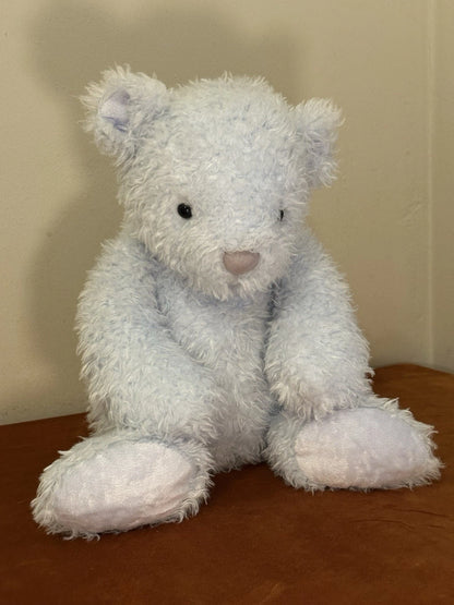 Orsacchiotto Jellycat Large Whisper Bear nuovo senza etichette raro HTF azzurro chiaro giocattolo morbido