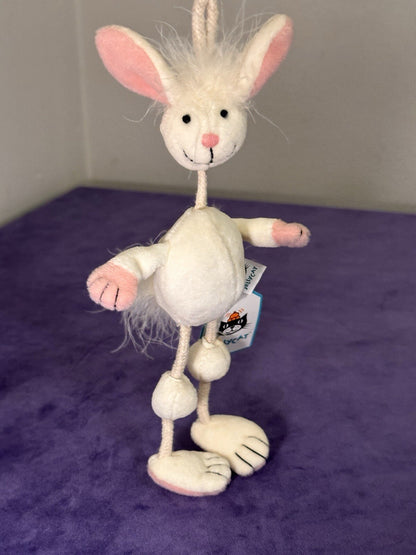 NUOVO Jellycat Wobbly Bobbly Bunny nuovo con etichette vintage rosa crema coniglio raro ritirato-
