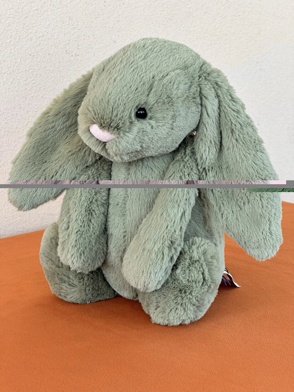 Peluche Jellycat Medium Bashful Felce Bunny nuovo senza etichette verde raro coniglio giocattolo morbido