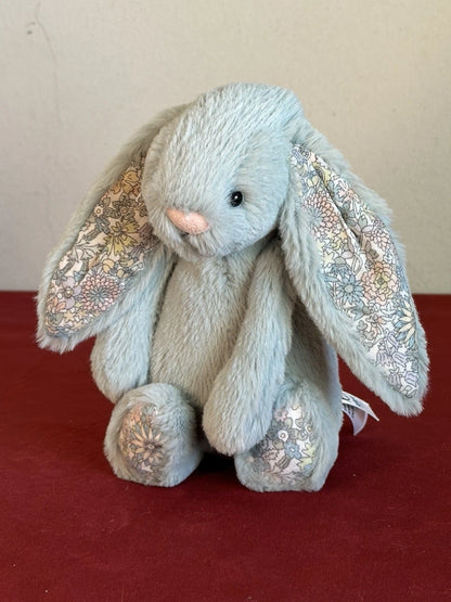 Jellycat Small Bashful Sage Blossom Bunny Light Green with Flower 8in Retired Rabbit