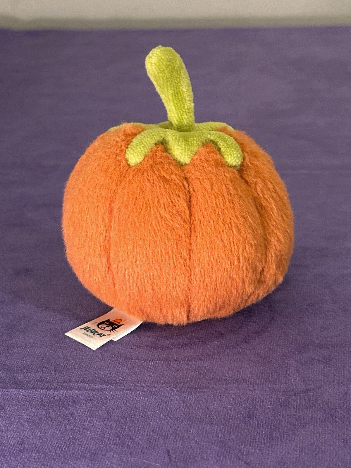 Zucca soffice Jellycat nuova senza etichette piccola rara zucca in pensione HTF Halloween giocattolo morbido-