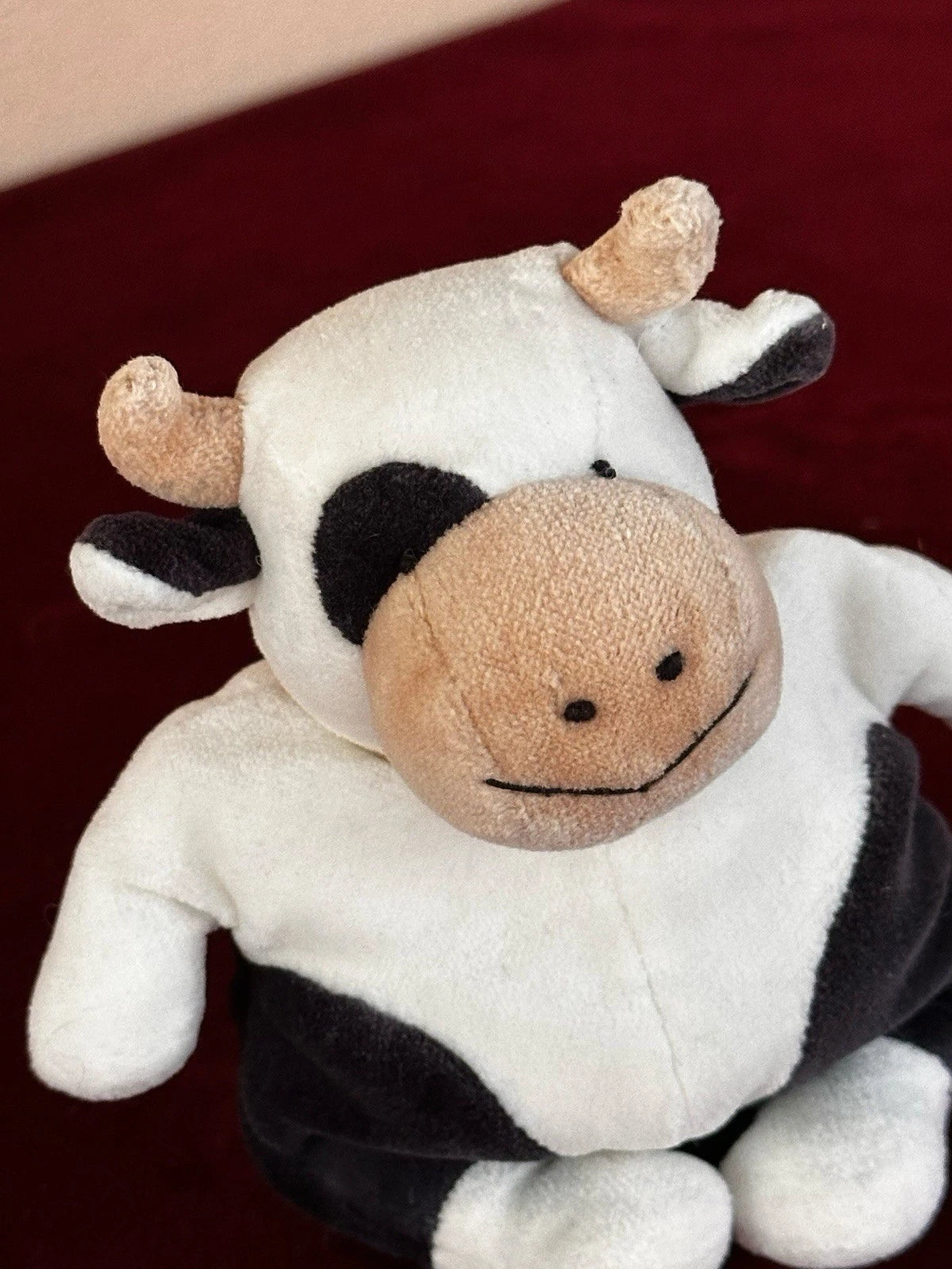 Jellycat Comfie Cow - Small Velour Beanie Cow - Tiny Cow 5” Retired 1999